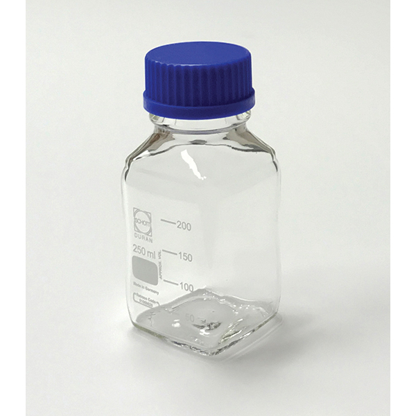 Media / Storage Bottles, Square, Borosilicate Glass